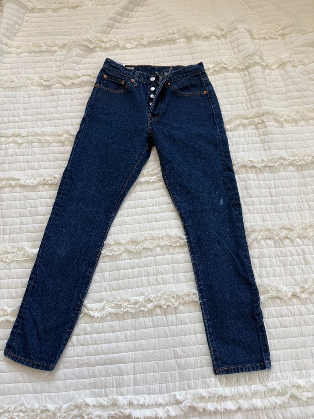 Levi's Premium 501 Skinny Jeans W26 L28 Dark Wash